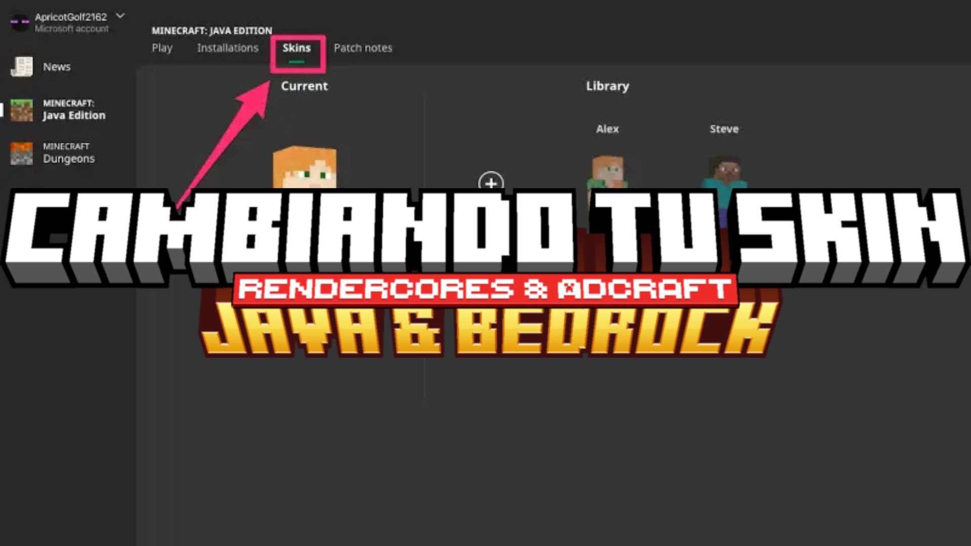 Cómo poner una skin de Minecraft Bedrock y Java Edition